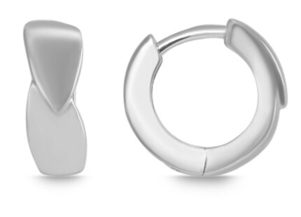 925/- Echt Silber Klappcreolen "Viviana", 925/rhodiniert