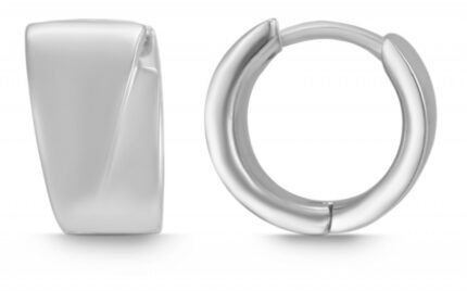 925/- Echt Silber Klappcreolen "Liana", 925/rhodiniert