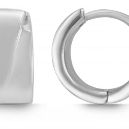 925/- Echt Silber Klappcreolen "Liana", 925/rhodiniert