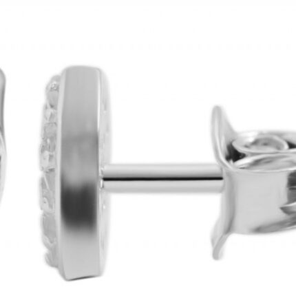 925/- Echt Silber Ohrstecker "Fraya" rund, Zirkonia besetzt