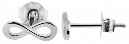 925/- Echt Silber Ohrstecker "Zita" Infinity, 925/rhodiniert