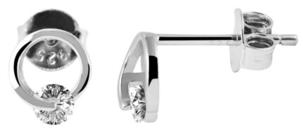 925/- Echt Silber Ohrstecker "Sella" mit Zirkoniabesatz