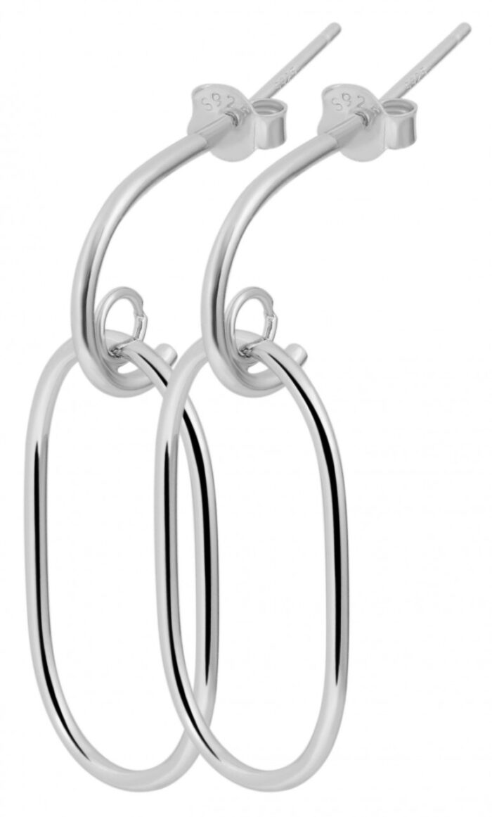 925/- Echt Silber Ohrringe "Ilvy" 925/rhodiniert - Image 2