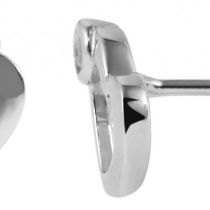 925/- Echt Silber Ohrstecker "Hailey" offene Herzen mit Zirkoniastein, 925/rh...
