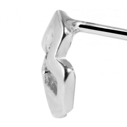 925/- Echt Silber Ohrstecker, offene Kreuze, 925/rhodiniert