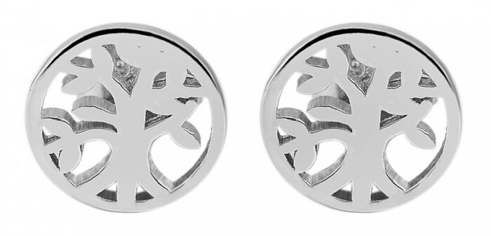 925/- Echt Silber Ohrstecker "Bea" Lebensbaum, 925/rhodiniert - Image 3