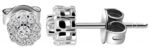925/- Echt Silber Ohrstecker mit Zirkoniabesatz, 925/rhodiniert
