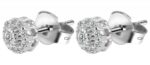 925/- Echt Silber Ohrstecker mit Zirkoniabesatz, 925/rhodiniert - Image 2