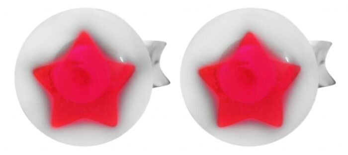 925/- Echt Silber Kinder Ohrstecker "Astrid", Perle mit Stern - Image 3