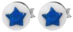 925/- Echt Silber Kinder Ohrstecker "Astrid", Perle mit Stern - Image 6