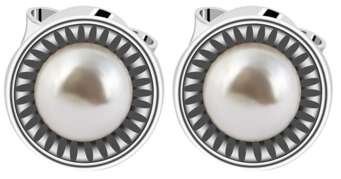 925/- Echt Silber Ohrstecker "Elira" mit Süßwasserperle, 925/rhodiniert - Image 3
