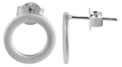 925/- Echt Silber Ohrstecker "Ronda" rund, mattiert