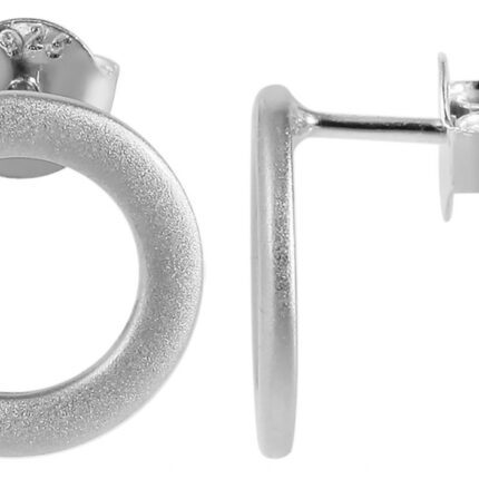 925/- Echt Silber Ohrstecker "Ronda" rund, mattiert