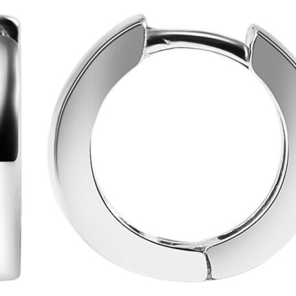 925/- Echt Silber Klapp-Creolen "Alinka", 925/rhodiniert