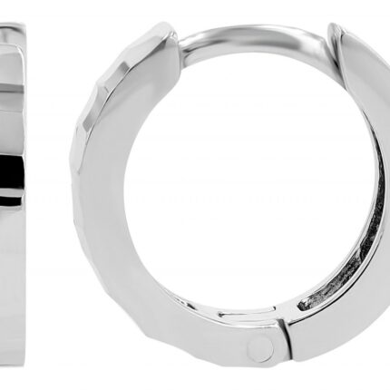 925/- Echt Silber Klapp-Creolen "Rosemary", rhodiniert