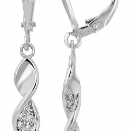 925/- Echt Silber Ohrhänger "Drillunia", rhodiniert