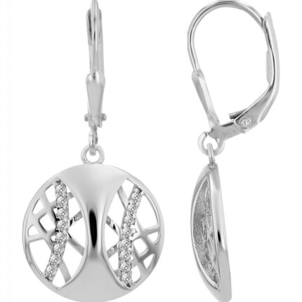 925/- Echt Silber Ohrhänger "Peonia", rhodiniert