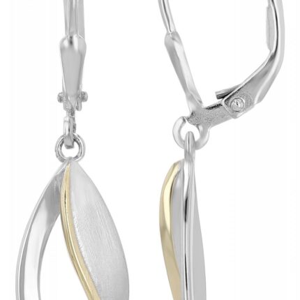 925/- Echt Silber Ohrhänger "Glovalia", bicolor