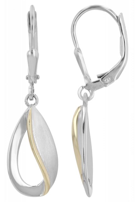 925/- Echt Silber Ohrhänger "Glovalia", bicolor