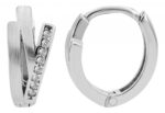 925/- Echt Silber Klapp-Creolen "Lantana", rhodiniert