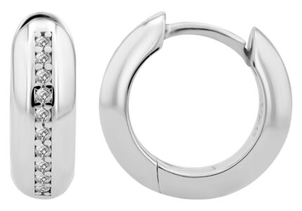 925/- Echt Silber Klapp-Creolen "Amarylla", poliert, rhodiniert