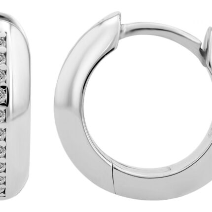 925/- Echt Silber Klapp-Creolen "Amarylla", poliert, rhodiniert