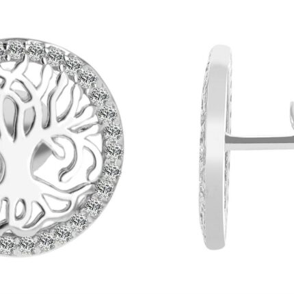 925/- Echt Silber Lebensbaum-Ohrstecker "Aislinn", rhodiniert