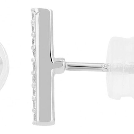 925/- Echt Silber Ohrstecker "Cali" mit Zirkonia, rhodiniert