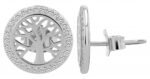 925er Echt Silber Ohrstecker "Emerita" - Lebensbaum, vergoldet und silberfarb... - Image 3