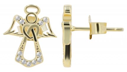 925er Sterlingsilber Ohrstecker "Naiara", Engel, rhodiniert oder vergoldet