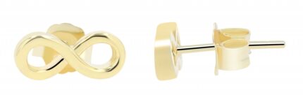 925er Sterlingsilber Infinity-Ohrstecker "Belén", rhodiniert oder vergoldet