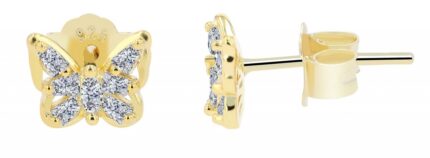 925/- Echtsilber Ohrstecker "Sabela ", Schmetterling mit Besatz