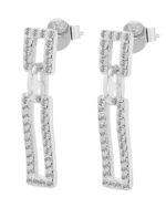 Echt Silber Ohrstecker "Mina" mit Zirkoniabesatz, vergoldet oder rhodiniert - Image 5