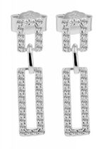 Echt Silber Ohrstecker "Mina" mit Zirkoniabesatz, vergoldet oder rhodiniert - Image 6