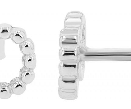925er Echt Silber Infinity-Ohrstecker "Leonela", rhodiniert
