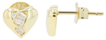 Akzent Herzohrstecker "Aisling", 925er Sterlingsilber
