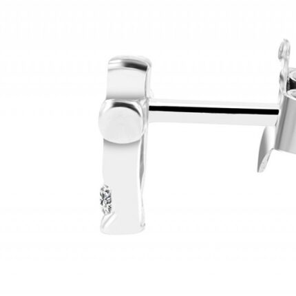 925/- Echt Silber Ohrstecker "Estrella", Kreuz, rhodiniert