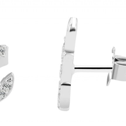 925/- Echt Silber Ohrstecker "Aneirin", Anker, rhodiniert