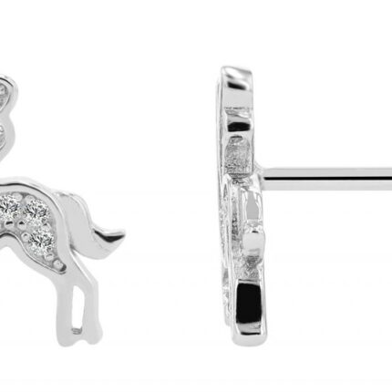 925/- Echt Silber Ohrstecker "Sophi" Einhorn, rhodiniert