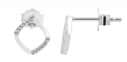 925/- Echt Silber Ohrstecker "Cala", rhodiniert oder vergoldet