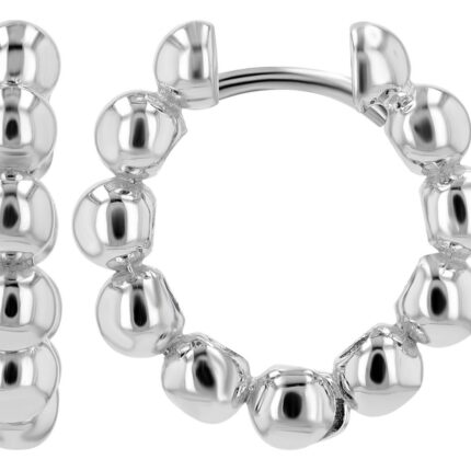 925/- Echt Silber, rhodiniert, Klappcreole "Yamilla"