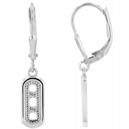 925/- Echt Silber Ohrhänger "Eara" mit Besatz