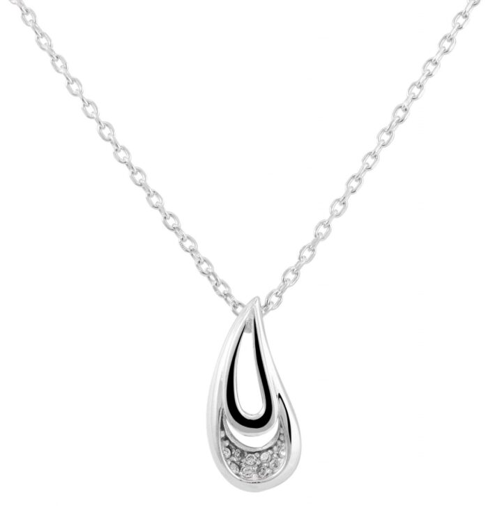 925/- Echt Silber Anhänger ohne Kette "Maiga", tropfenform, Zirkoniabesatz, 9... - Image 2