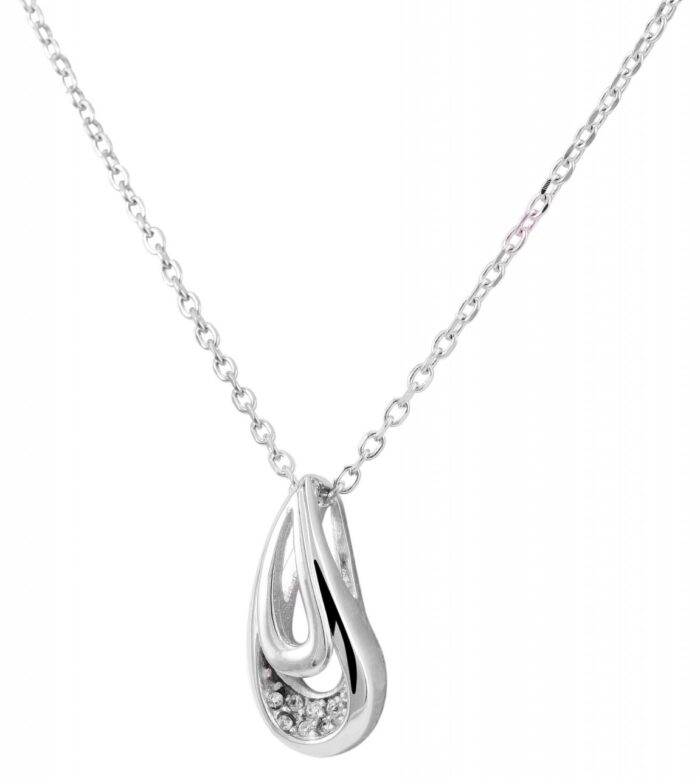 925/- Echt Silber Anhänger ohne Kette "Maiga", tropfenform, Zirkoniabesatz, 9... - Image 3