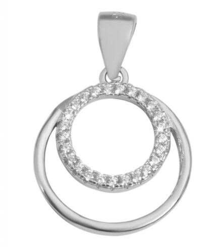 925/- Echt Silber Anhänger ohne Kette "Lilian", Ring mit Zirkoniabesatz