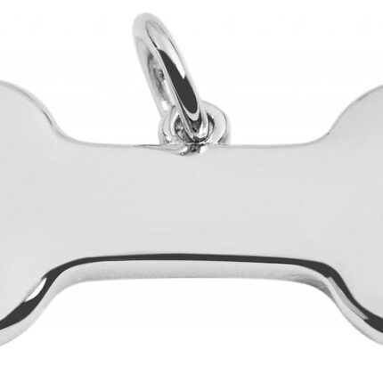 925/- Echt Silber Anhänger ohne Kette "Paige", Hundeknochen, 925/rhodiniert