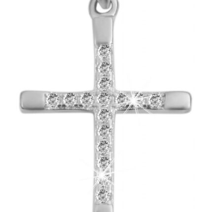 925/- Echt Silber Anhänger ohne Kette Mozhdeh, filigranes Kreuz mit Zirkoniab...