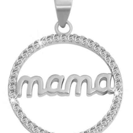 925/- Echt Silber Anhänger ohne Kette "Ommy", runder Anhänger für Mama´s, Zir...