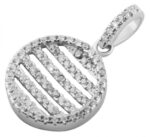 925/- Echt Silber Anhänger ohne Kette "Maram", rund mit Zirkoniabesatz, 925/r... - Image 3
