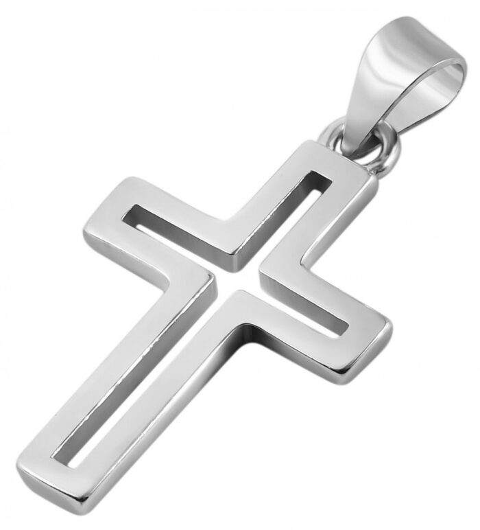 925/- Echt Silber Kreuzanhänger "Masih" ohne Kette, 925/rhodiniert - Image 2